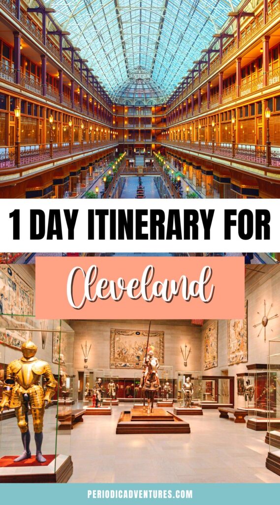 In this 1 day itinerary for Cleveland, I'm sharing exactly what to do on a day trip to this Ohio city including the Cleveland Museum of Art, the Rock and Roll Hall of Fame, where to eat in Cleveland, and more!