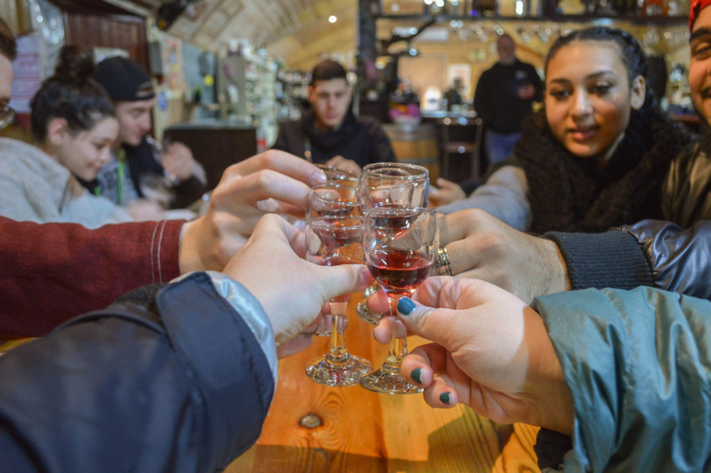 wine tasting in Israel with other travelers and locals